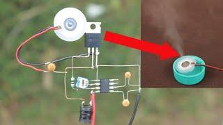 Ultrasonic Mist Maker Circuit Using Piezo Disc | Homemade Humidifier circuit