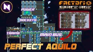 PERFECT AQUILO BASE: Trains, Liquid Bus & Modular Designs | 59 | Factorio SPACE AGE Tutorial