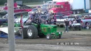 HEAVY SUPER STOCK TRACTORS HSTPA  (CONNERSVILLE) FAYETTE COUNTY, INDIANA FAIR PULL AUGUST 1, 2015