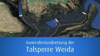 Abstau der Talsperre Weida