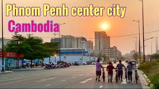 Walking tour- Phnom Penh center city of Cambodia [4K]