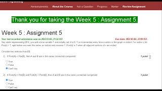 NPTEL Getting Started with Competitive Programming Week 5 : Assignment 5