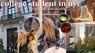 WEEK IN MY LIFE @ Fordham Uni  NYC holiday vlog, romanticizing college finals, & super productive!