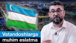 Vatandoshlarga muhim eslatma | @AbdukarimMirzayev2002 #abdukarimmirzayev