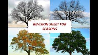 Revision sheet of seasons