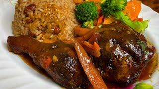 Brown Stew Chicken, Jamaican Style , Authentic!! Best Tasting