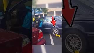 Idiot BMW Driver Flees After Being Booted for Parking in the Handicapped Spot