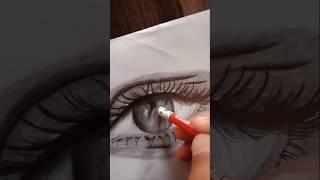 How to draw an eye. Easy way trick eye art.#art #eyes #drawing #shorts #viralshorts