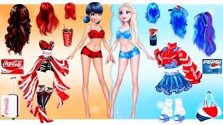 Fashion COCA & Fashion PEPSI: Elsa Family & Ladybug Family | Style Wow