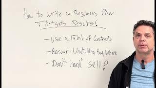 How to write a business plan that gets results. By Dr. Paul Borosky, MBA.