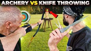 Archery VS Knife Throwing (Trick-Shots and Challenges)