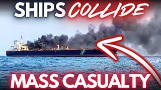 SHIPS COLLIDE!! United States. MASS CASUALTY!! Explosion. Recues. LIVE.