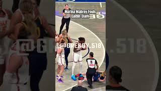 Marina Mabrey fouls Caitlin Clark in the 3rd quarter #basketball #wnba #caitlinclark