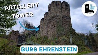 Exploring a castle ruin with a massive artillery tower  |  Burg Ehrenstein