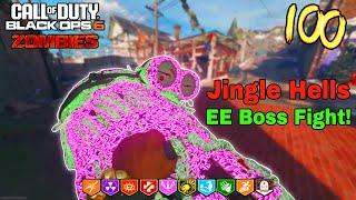 ROUND 100 "JINGLE HELLS" EASTER EGG BOSS FIGHT SOLO! (BLACK OPS 6 ZOMBIES)