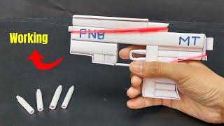 Powerful Paper Pistol Gun | How to Make a Powerful Paper Pistol Gun That Shoots Paper Bullets | Easy