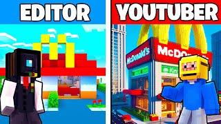 Editor VS Youtuber McDonalds In Minecraft!