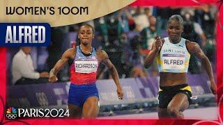 Julien Alfred BEATS Sha'Carri Richardson to win 100m; USA's Jefferson gets bronze | Paris Olympics