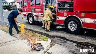 𝗛𝗢𝗠𝗘𝗟𝗘𝗦𝗦 𝗙𝗜𝗥𝗘: Small Blaze on Rose Avenue in Venice Extinguished by LAFD
