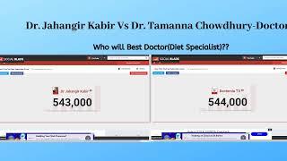 Dr. Jahangir Kabir Vs Dr. Tamanna Chowdhury(Doctorola TV) Subscriber Count