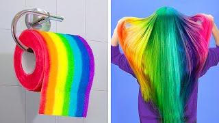 Coole Mädchen und Beauty Hacks / Regenbogen Hacks und Bastelideen