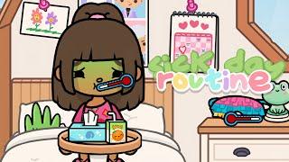 *SICK DAY ROUTINE* In Toca World!  | *WITH VOICE * | Toca Life World TikTok Roleplay