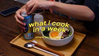 vlog / what i cook in a week, teokbokki + samgyupsal, bibimbap, sesame noodles, nasi lemak toast