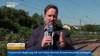 Zug-Attentat bei Würzburg: Alexander von Ammon mit aktuellen Informationen am 19.07.2016