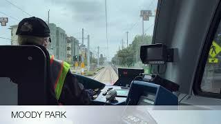 Houston Metrorail Red Line Full Front View Ride From Northline Transit Center HCC to Fannin South