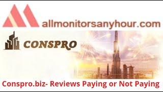 Conspro.biz, Reviews Paying Or Not Paying ? & #TODAY NEW HYIP, #all hyip monitors 24, #HYIP monitor,