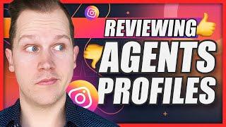 REVIEWING Real Estate Agents Instagram Profiles (HOW TO IMPROVE)