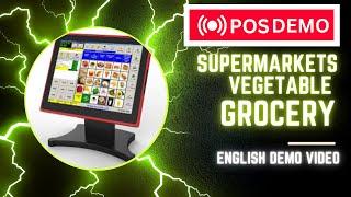 Supermarket, Grocery, Vegetable shop POS Software Demo video in English #pos #software #retail