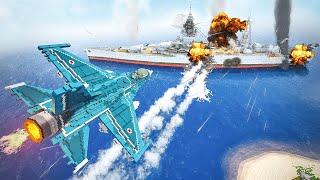 Fighter jets attack Giant Battleship | Teardown