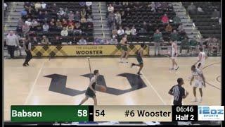 D3 Men's Basketball: Babson vs #6 Wooster