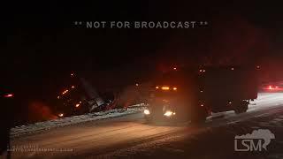 02-17-2025 Erie County, PA - I-90 Tractor Trailer Rollover Intense Lake Effect Squall - Whiteout