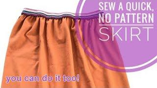 Sewing a Skirt Without a Pattern (EASY DIY)