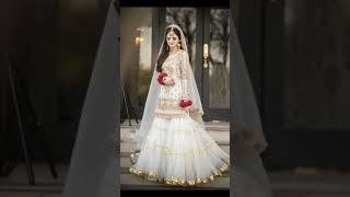 Nikah dress collection for girls/white dress for nikah