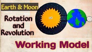 Earth & Moon Rotation and Revolution/Working model/Science project for exhibition/Kansal Creation