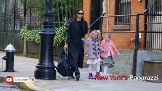 Irina Shayk and her daughter Lea Cooper seen walking home.