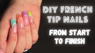 DIY Summer French Tip Nails - Lanfo Poly Gel Nail Kit