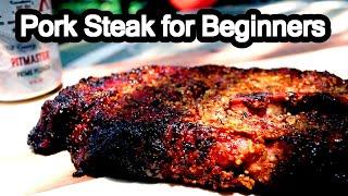 How to Cook Pork Steaks on the Grill Easy | Pit Smoked Pork Steaks Recipe Over Coals