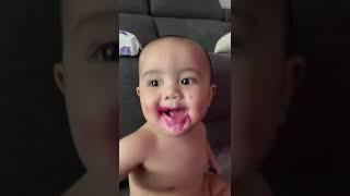 Baby Boy 1st Time Makan Dragon Fruit #cute