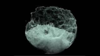 ocean foam inside a sphere