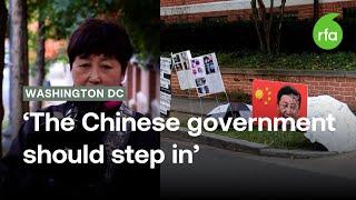 Washington DC neighborhood rattled by noisy protests outside Chinese Ambassador’s residence