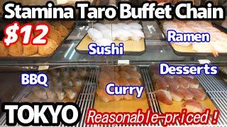 $12 Japan's major buffet chain,  all-you-can-eat "Stamina Taro" in Shinjuku, Tokyo