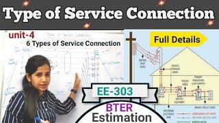 EE-303 Lect.27/Types of Service Connection//service connection in electrical//BTER Exam//