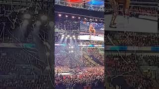 MJF LOW BLOWS WILL OSPREAY TO STOP THE TIGER DRIVE LIVE AT WEMBLEY AEW ALL IN 2024 #aew #wrestling