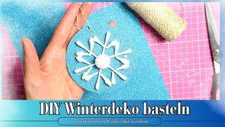 Making winter decorations with cotton swabs: Winter crafts with children | 9999 Things craft idea