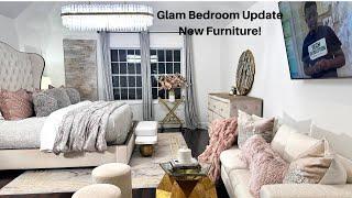 GLAM BEDROOM DECOR AND UPDATE | NEW FURNITURE