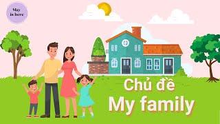 Giới thiệu về Gia Đình bằng Tiếng Anh cho bé| My family topic| TIếng Anh cho bé | English for kids